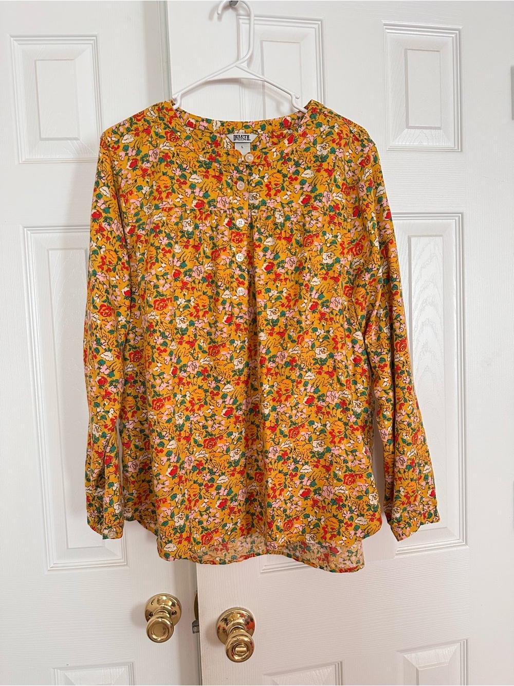 Duluth Women's Seawool Lightweight Flannel Blouse Size L EUC